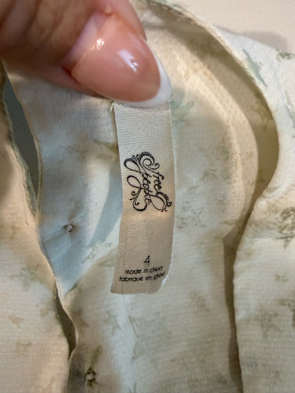 Free People Cream dress with Gold Stars